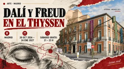 Dalí y Freud en el Thyssen,Madrid,20octubre2026–24enero2027;sábados gratis21–23h;exterior de archivo2011.