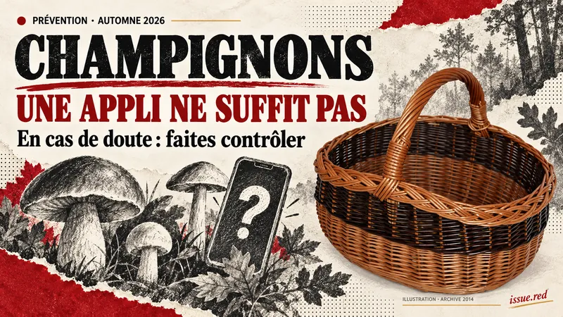 Champignons : une application ne suffit pas, faire contrôler en cas de doute ; panier illustratif d’archive2014.