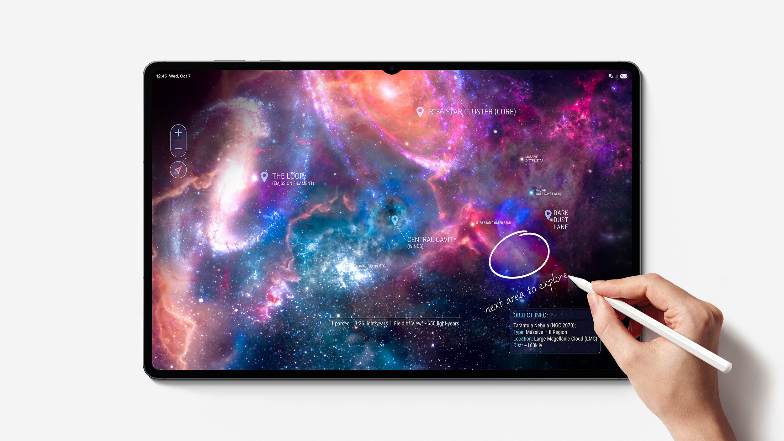 ภาพประชาสัมพันธ์หน้าจอ Galaxy Tab S12 Ultra และการเขียนด้วย S Pen