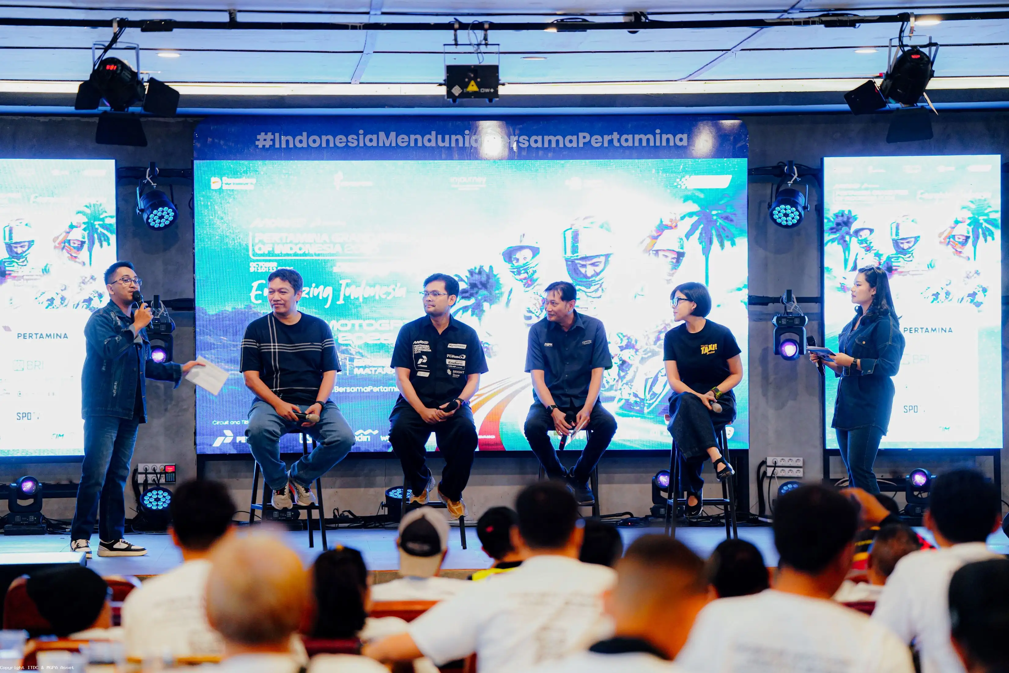 Panel acara nobar MotoGP Jepang di Bajawa, Mataram