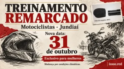 Desenho simbólico de capacete e motocicleta com calendário de 31 de outubro e pequeno recorte de foto de microfone de arquivo