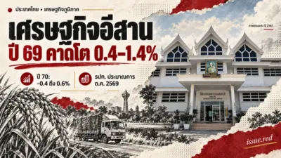 เศรษฐกิจอีสานปี 2569 คาดโต 0.4–1.4% ธปท. มองปีหน้าใกล้ทรงตัว ปกคอลลาจประกอบ