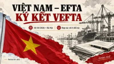 Việt Nam–EFTA: ký VEFTA ngày18/10/2026 tại Hà Nội; ảnh cờ Việt Nam lưu trữ2012.