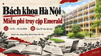 Cộng đồng Bách khoa Hà Nội được truy cập Emerald miễn phí từ 15/10 đến 14/12/2026 qua IP của đại học; ảnh tư liệu nhà D5 năm 2010.