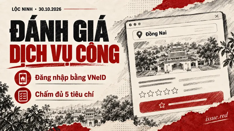 Minh họa cách đánh giá dịch vụ công ở Đồng Nai: đăng nhập bằng VNeID và chấm đủ 5 tiêu chí
