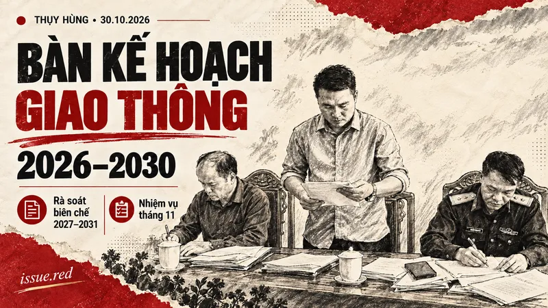 Minh họa từ ảnh hội nghị ở Thụy Hùng ngày 30/10, thảo luận an toàn giao thông 2026–2030 và biên chế 2027–2031