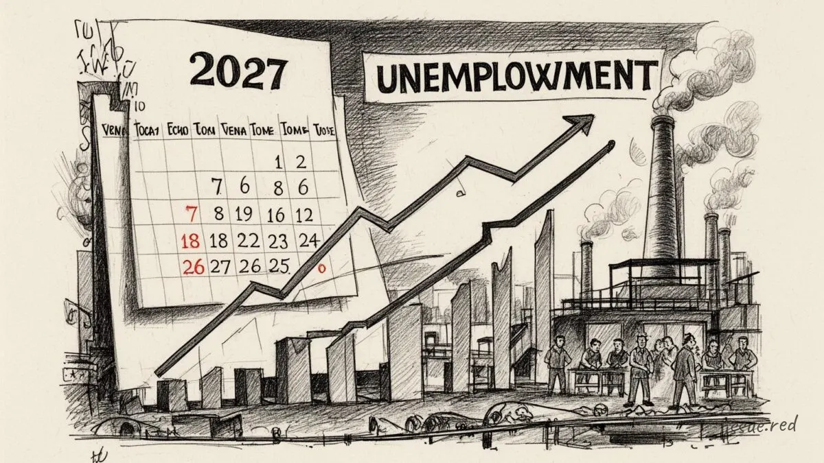 Graph of job growth and unemployment with election calendar in background