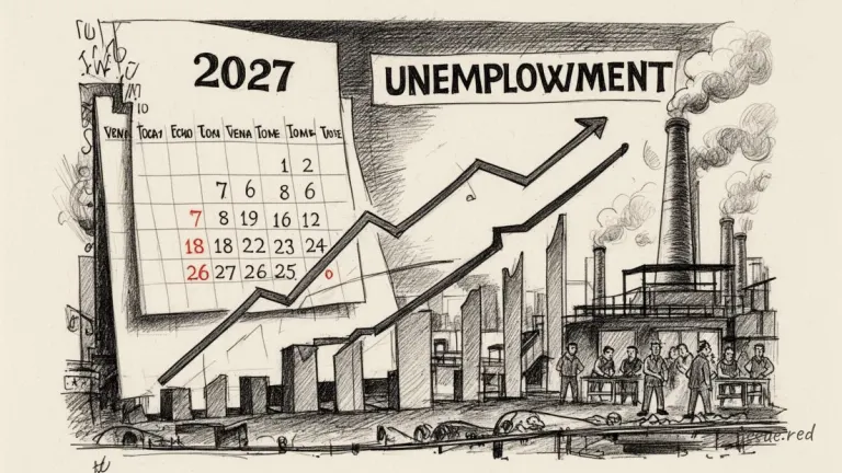 Graph of job growth and unemployment with election calendar in background